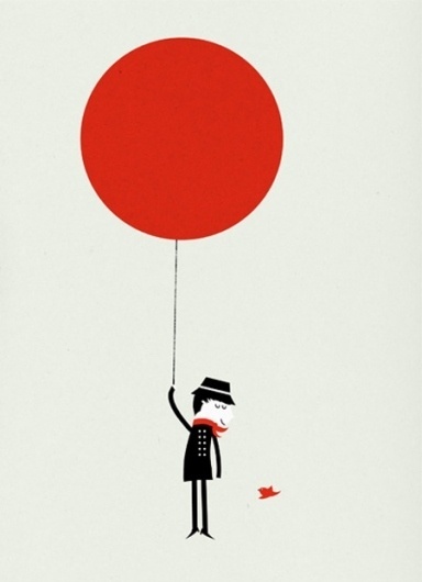 AisleOne - Graphic Design, Typography and Grid Systems #red #balloon #minimas #illustration #cosas