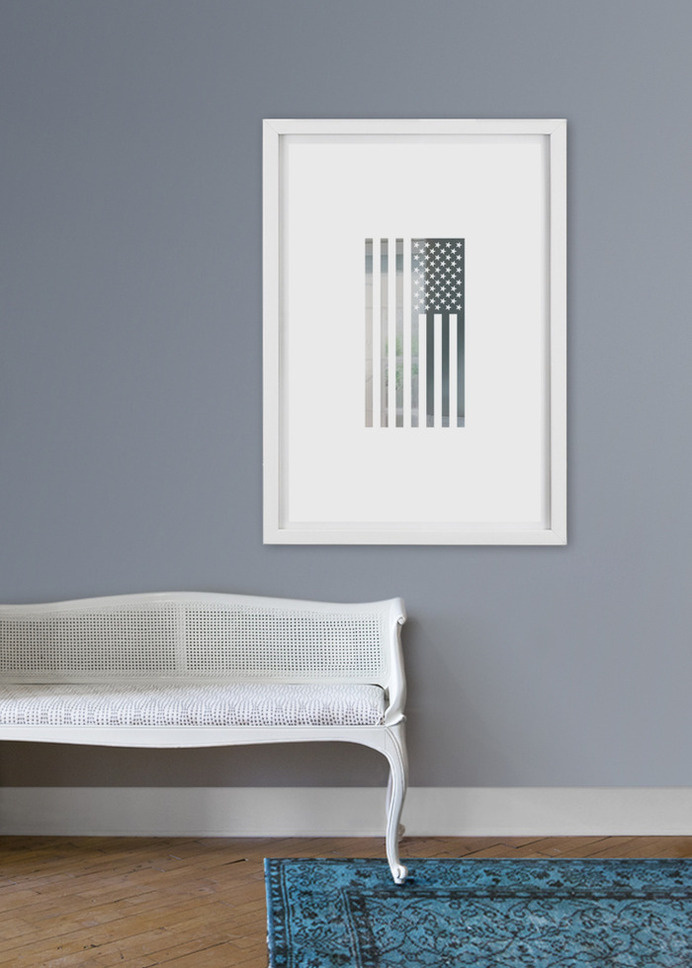 Brian Edlefson's, American Portrait, printed on Brilliance, Super Reflector Film from Decorated Paper About Citizen Project: we are a colle #us #red #white #project #flag #citizen #american #color #stripes #stars #and #usa #blue