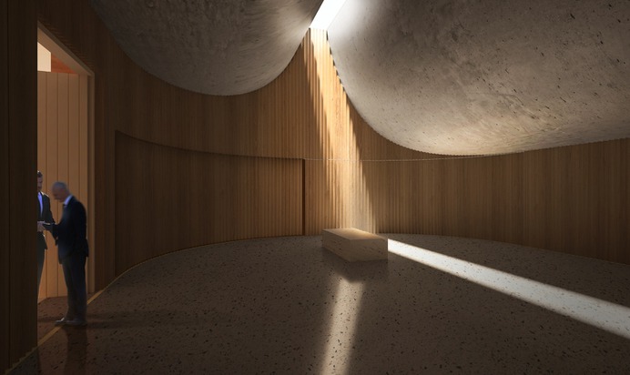 Crematorium Design Reinvented for a Competition in Patras Greece,Courtesy of Stelios Andrikopoulos, Konstantinos Grivas, Alexandra Stratou
