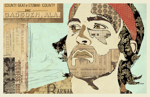 "Yeller" www.KyleMosher.com #kylemosher #newspaper #hiphop #illustration #portrait #vintage #art #rap