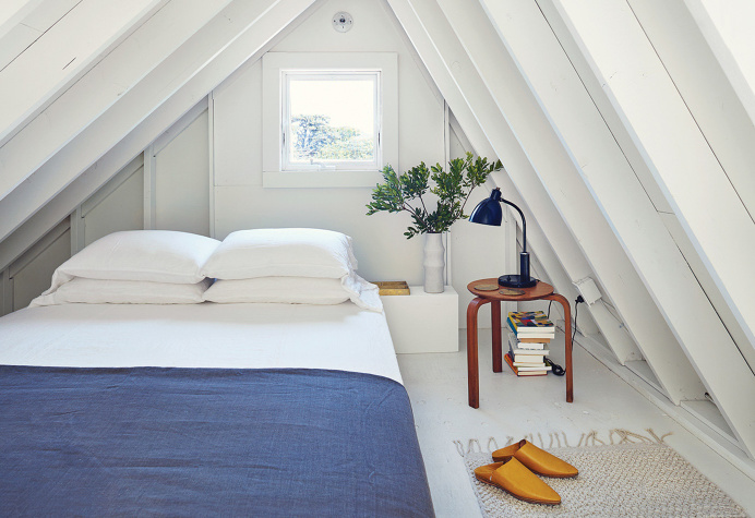 Whitewashed attic