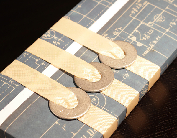 Recycled Materials And Vintage Hardware Make The Best Holiday Gift Wrap! | House Counselor #hardware #giftwrap #ribbon