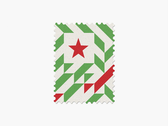 Algeria #stamp #graphic #maan #geometric #illustration #minimal #2014 #worldcup #brazil