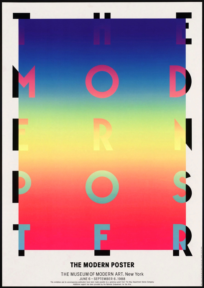 gurafiku: " Japanese Exhibition Poster: The Modern Poster. Koichi Sato. 1988 "