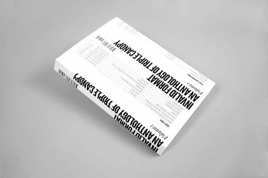 Project Projects — Invalid Format: An Anthology of Triple Canopy #print #publication #typography
