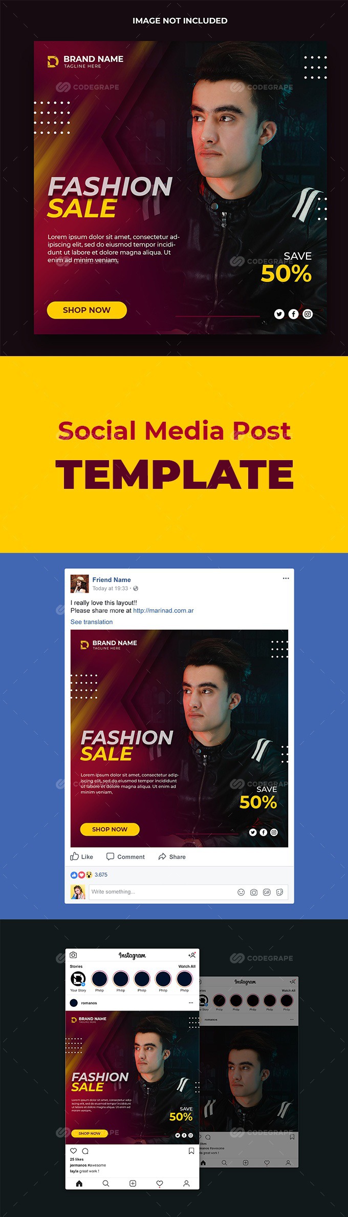 Fashion Sale Social Media Banner Post Design