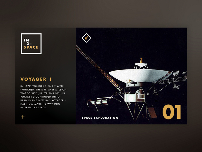 IN2–SPACE Hero UI // Voyager 1 by STUDIOJQ