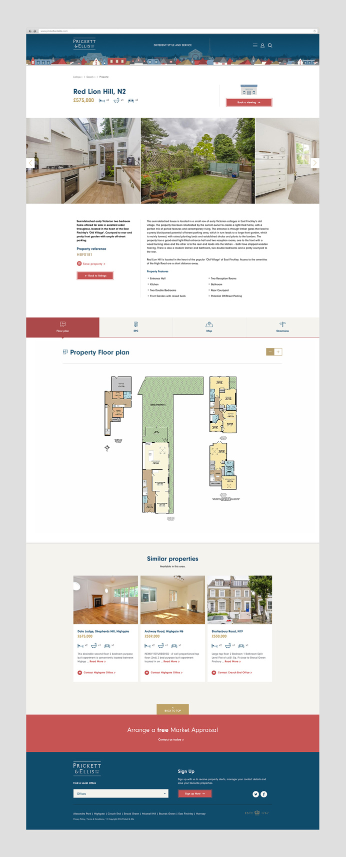 Prickett & Ellis #Rebrand #BrandIdentity #Inspiration #WebDesign #Property #Search #Digital #Web
