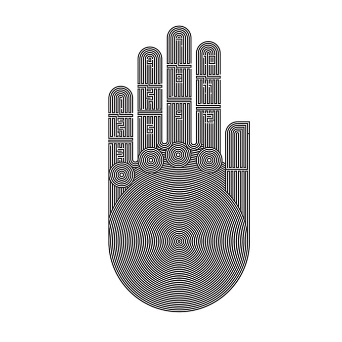Hand Illustration - opart - lines graphics