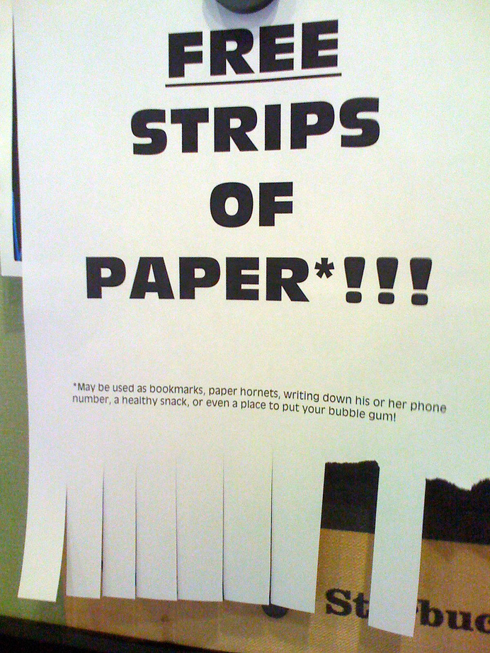 Flickr Photo Download: FREE strips of paper #humor