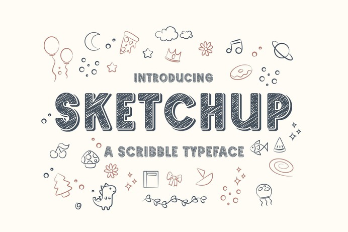 Sketchup Font - Free Chalk Display Typeface