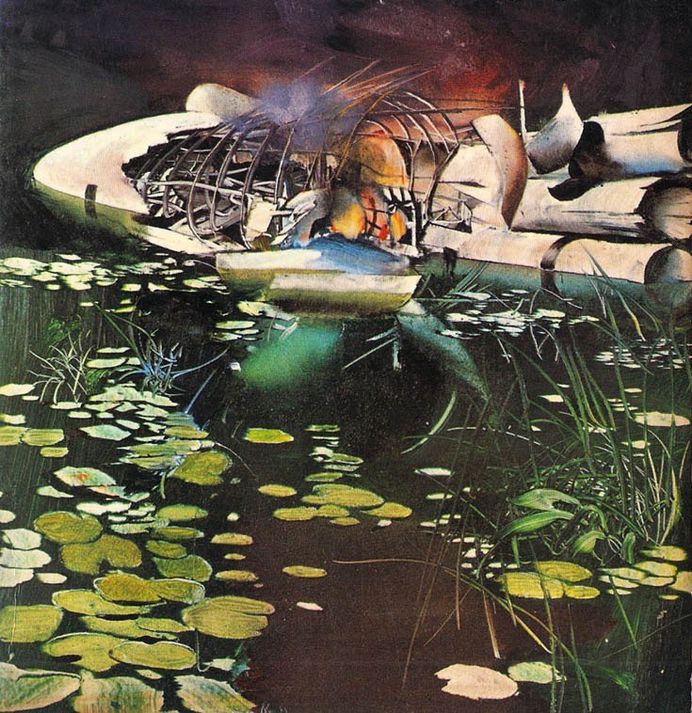 Tibor Csernus, for a 1973 French edition of Clifford Simak’s ‘Time And Again’