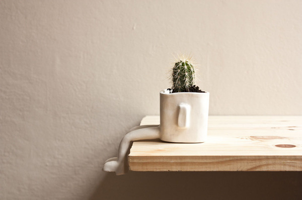 CJWHO ™ (Sitting Plant Pot by Wacamole Ceramic A plant...) #crafts #design #pot #art #lol #ceramic #funny #plant