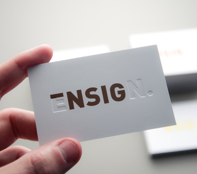 Ensign #design #logo #identity #creative #business card #deboss #brand #business #card #emboss #gsm #postiiv