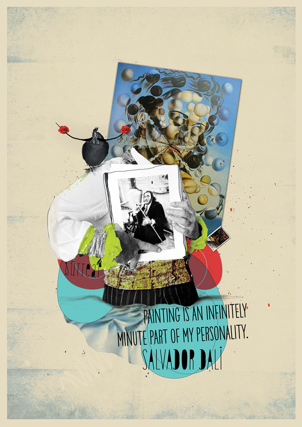ART MOVEMENTS - COLLAGE #dali #van #gogh #salvador #illustration #paint #poster #art #collage