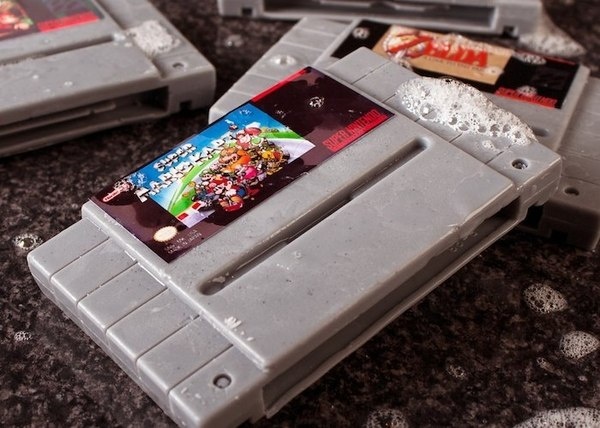 Super Nintendo Gamer Soap Cartridges #gadget #gamer #soap #geek