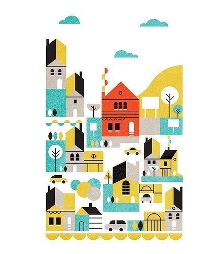 Edward McGowan, Smart Moves Parko Polo #illustration #minimal #map #buildings
