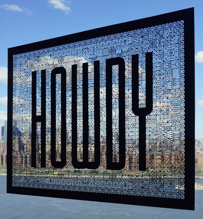 laser cut, typography