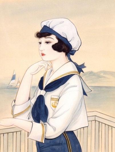 Gurafiku: Japanese Graphic Design #girl #sailor #illustration #art #japan