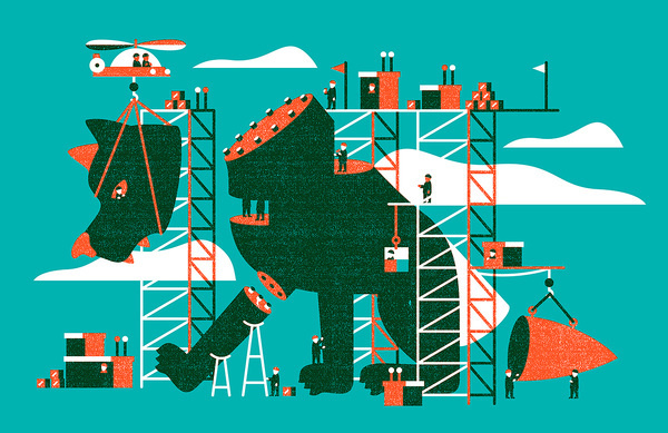 bldgwlf #illustration #characters #wolf #construction