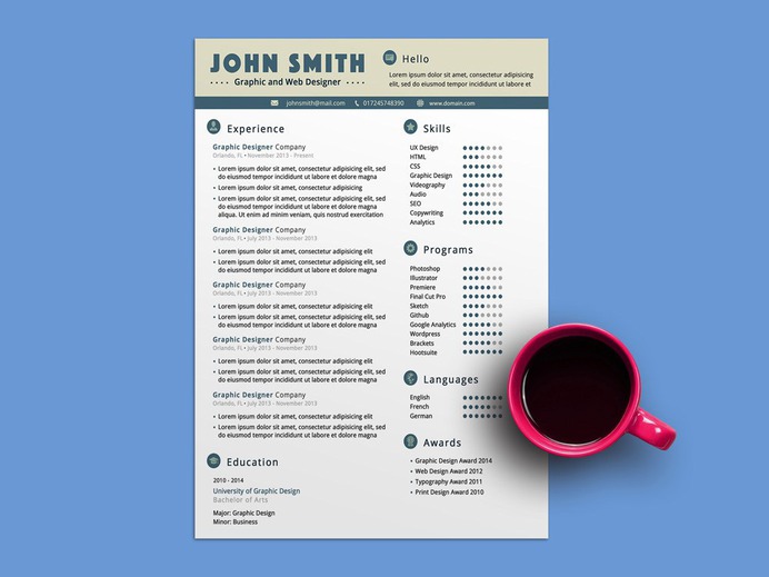 Free Unisex Resume Template fo Any Job Seeker