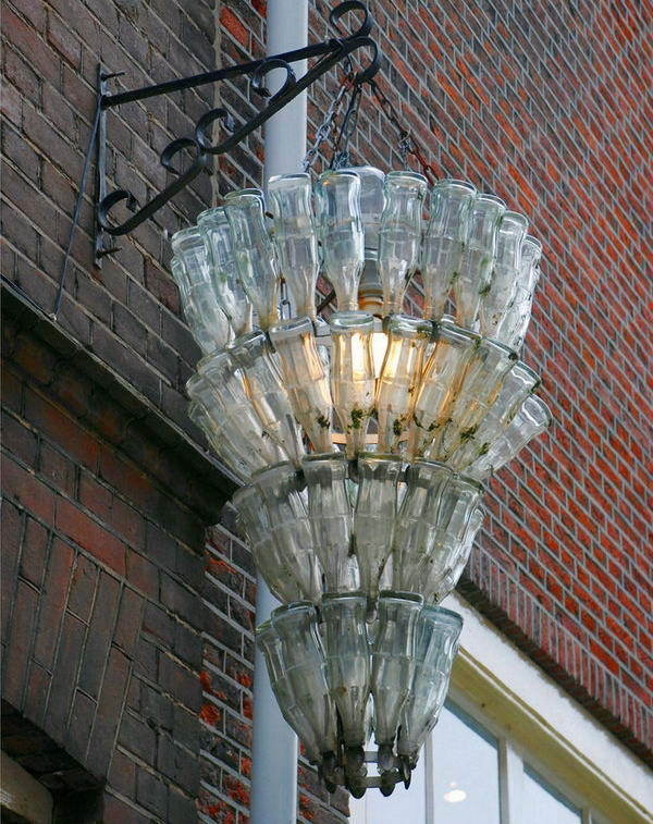 25 Creative Wine Bottle Chandelier Ideas #chandelier #light #wine #bottle
