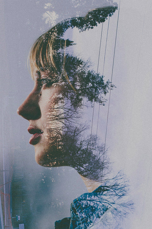 Double Exposure Portraits by Sara K Byrne #exposure #digital #photography #double #art