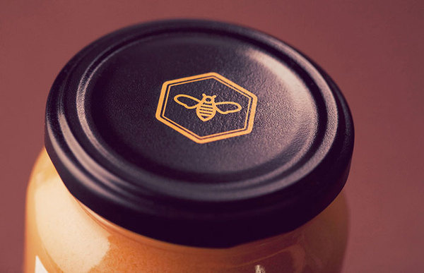 Nahuel Honey Jar Cap #stamp #icon #classic #bee #jar #cap #vintage #honey #logo