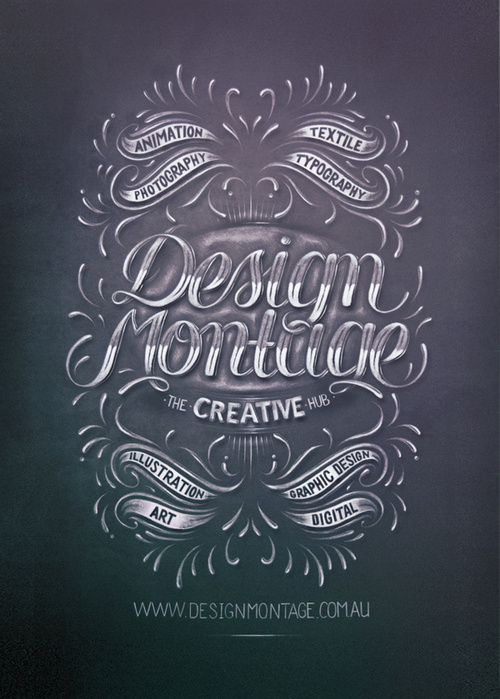 Typeverything.com Design Montage by Aurelie Maron #creative #montage #design #chalk #type