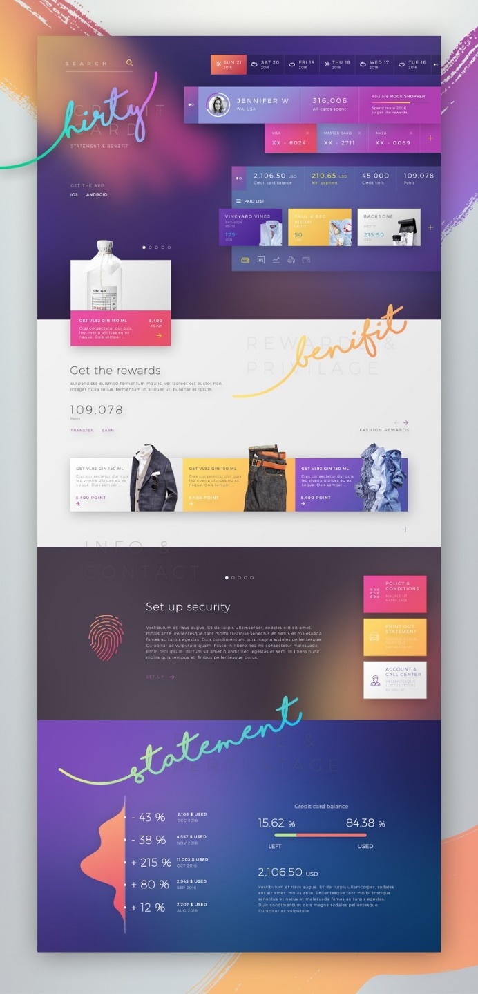 Credit Card Statement Concept