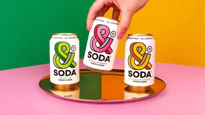 We're Swooning Over This Bold Take on the Hard Seltzer Can From &Soda | Dieline