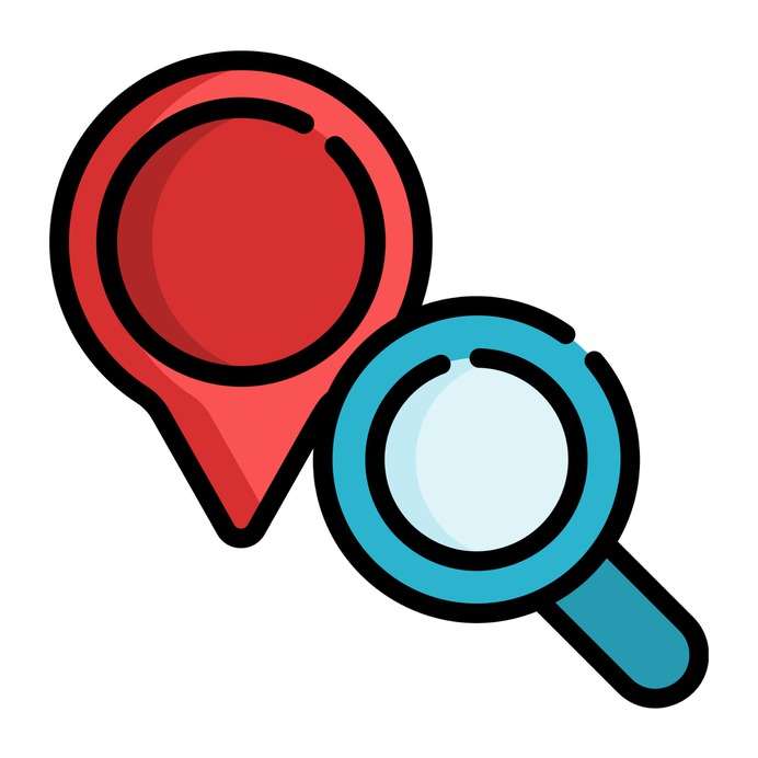 See more icon inspiration related to search, marker, pin, maps and location, loupe, map pointer, map point, map location, placeholder, navigation, magnifying glass, point, interface, signs and location on Flaticon.