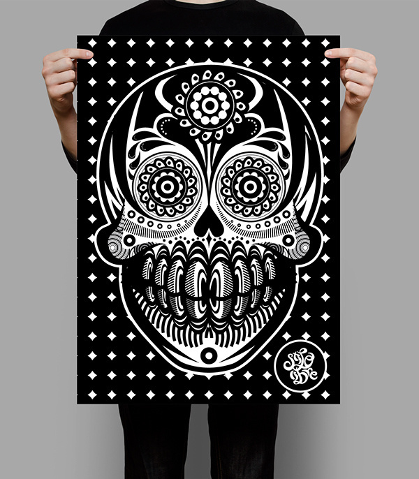 METODO DE DIBUJO MEXICANO... on Behance #mexicano #dibujo #white #vectors #draw #sadik #mexico #freestyle #guanajuato #black #mexican #metodo #and #skull #style