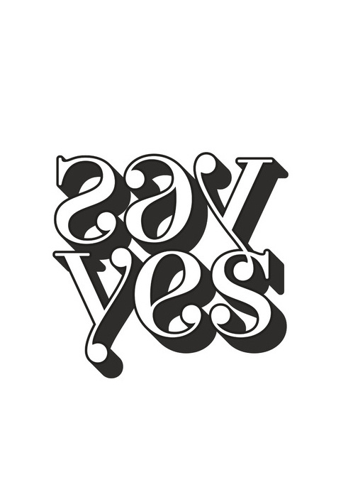 clare whatever #white #black #ambigram #and #typography