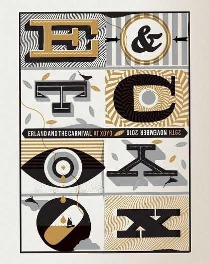 Erland and The Carnival Poster - Telegramme Studio #illustration #telegramme #poster #typography