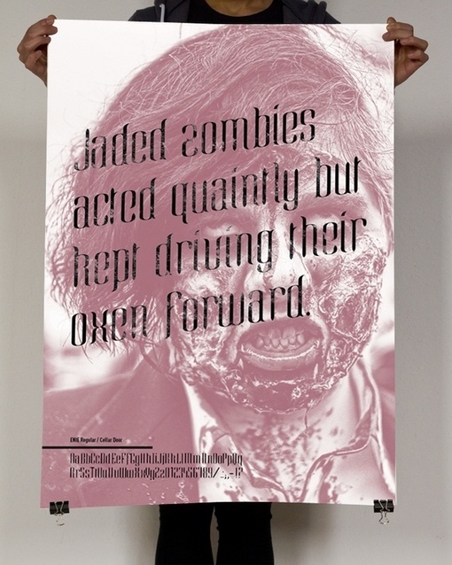 Enie Typo Poster on the Behance Network #zombie #enie #poster #typography
