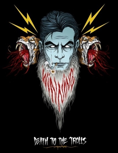 Alex Pardee: WINNING!!!! #blood #trolls #charl #the #winning #tiger #death #to