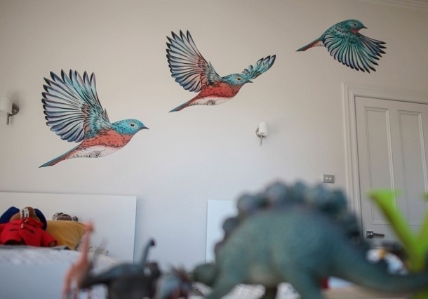 Flying Bluebirds wall decals by FLOX // available online at The Decal Shop: http://www.yourdecalshop.co.nz/ #interior #birds #sticker #wallpaper