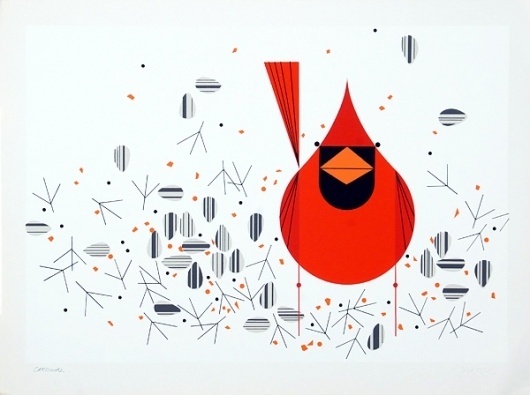 Ford Times Art | Charley Harper Gallery #red #bird #illustration #harper #animal