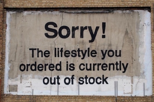 Banksy - Outside #typography #street art #humor #banksy