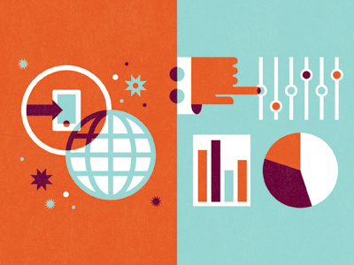 Mashery_sketch_2 #globe #orange #illustration #blue #hand