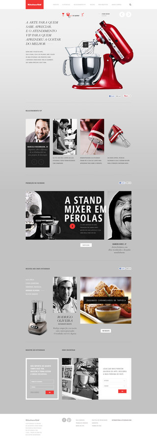 KITCHEN AID Caio Rogério #aid #red #kitchen #webdesign #photographics #grey