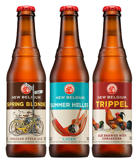 New Belgium Bottles #packaging #beer #labels #bottle