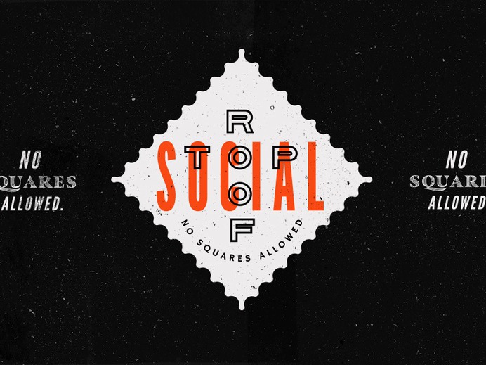 The Roof is on Fire. emblem art direction social graphic design grand rapids identity logo design bar roof branding brand badge logo ___ Josh Kulchar
