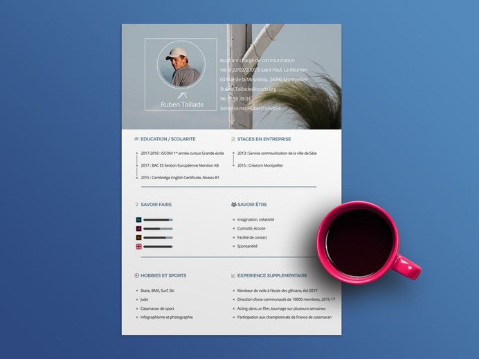 Free Personal CV Template in PSD File Format