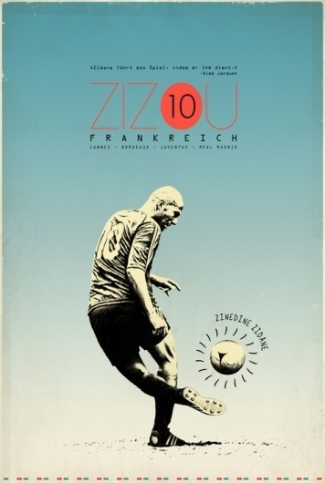 Sucker for Soccer on the Behance Network #zidane #france #design #graphic #soccer #zizou #football