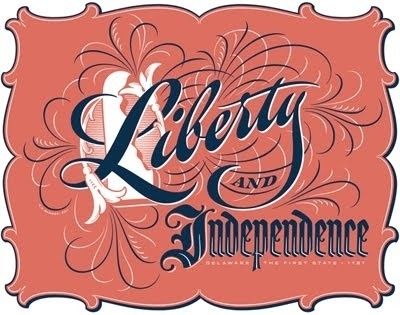 Chris Beesley: Ken Barber — State Mottos Project #logo #liberty #lettering #typography