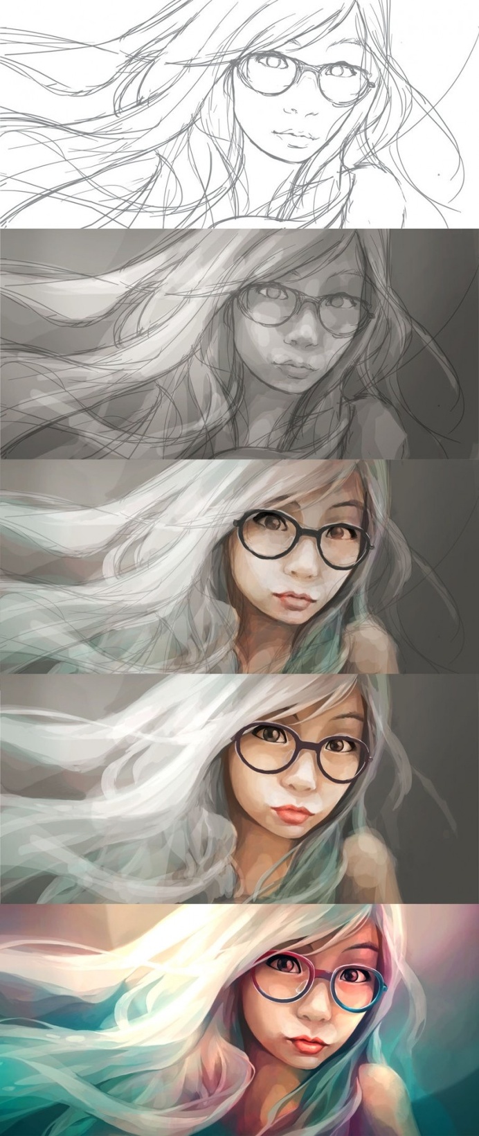 The Making of digital portraits – My sister by engkit