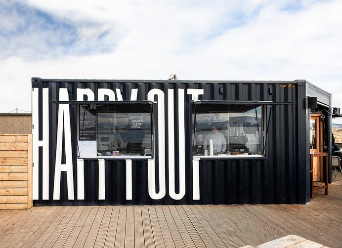 Happy Out Identiy - Mindsparkle Mag Together We Create designed Happy Out – a new coffee shop in a shipping container on the edge of Bull Island out in Dublin Bay (in fact, it's probably the beginning of a new outdoor coffee empire). #logo #packaging #identity #branding #design #color #photography #graphic #design #gallery #blog #project #mindsparkle #mag #beautiful #portfolio #designer