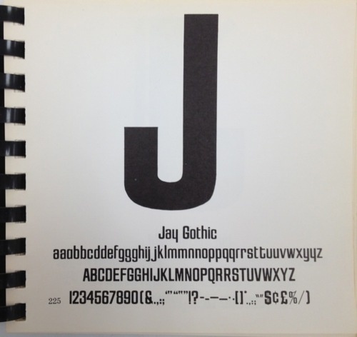 Daily Type Specimen | Jay Gothic is another I know nothing about. URW++... #typography